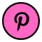 Pinterest logo yellow circle icon