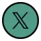 X logo yellow circle icon